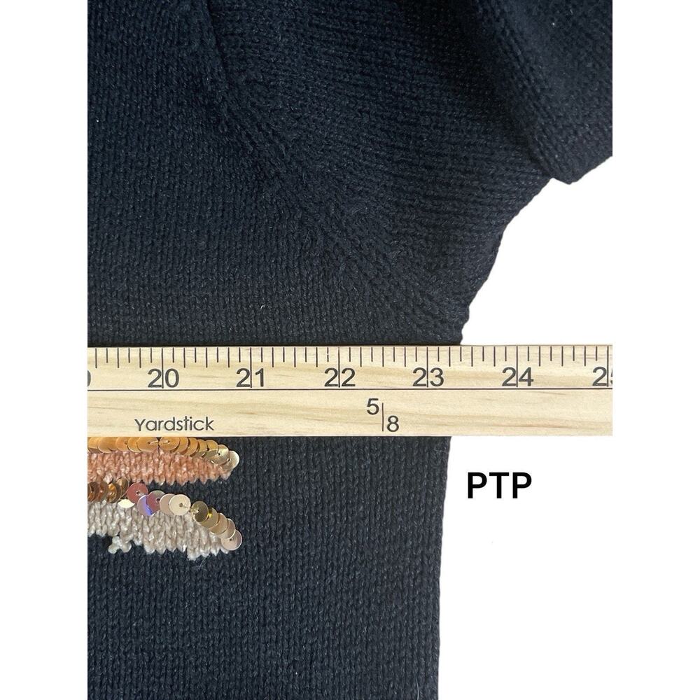 Victoria Woman 1X Embellished Jungle Cardigan Sweater – Sequin Animal Palmtrees - Picture 4 of 13